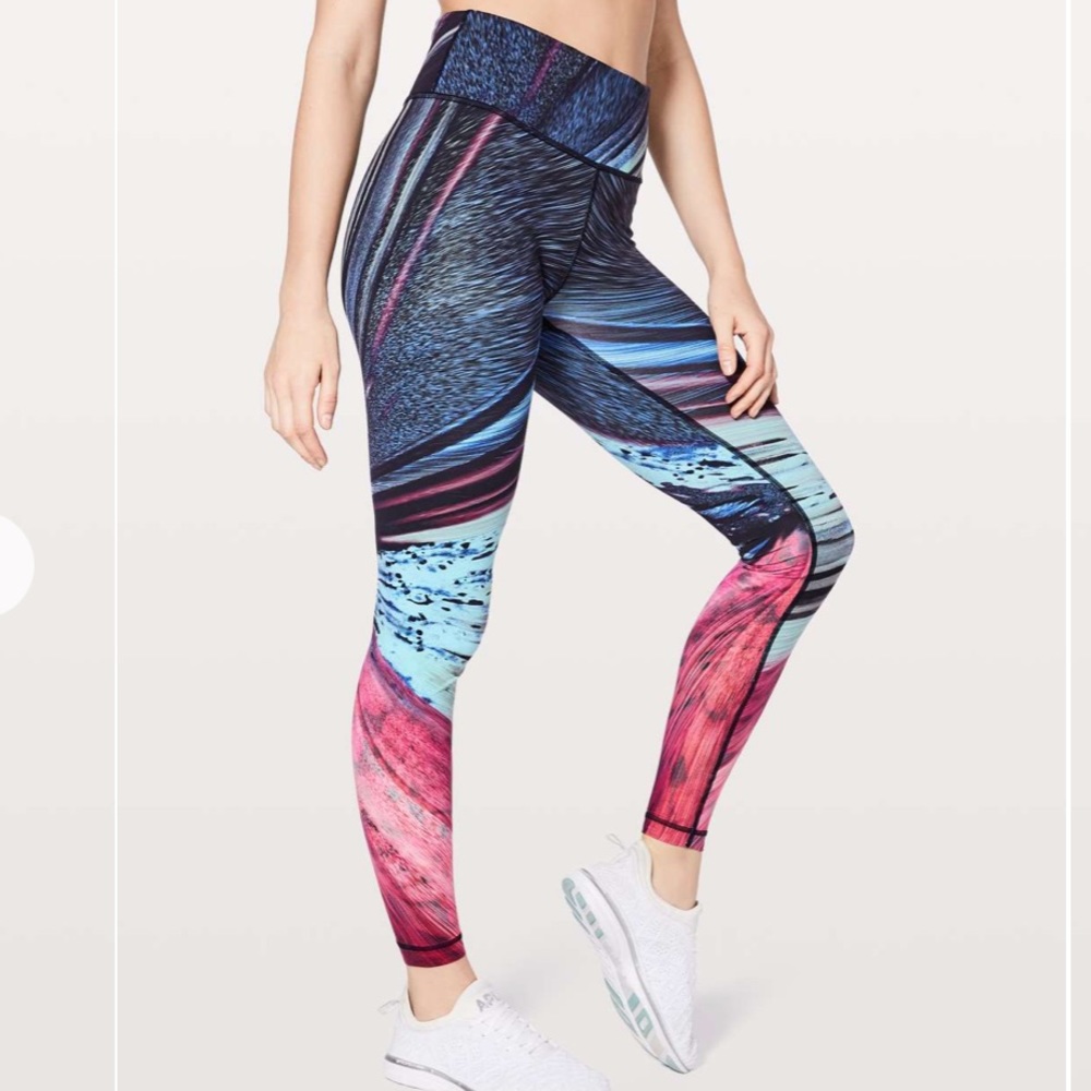 LULULEMON electrobeam blue speed wunder tight